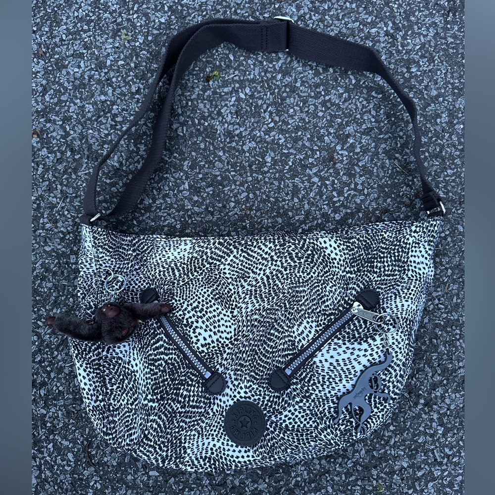 Kipling Nikki Swirling Animal Print Crossbody Medium Purse